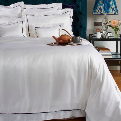 St Tropez White Silk Duvet Cover - Clearance