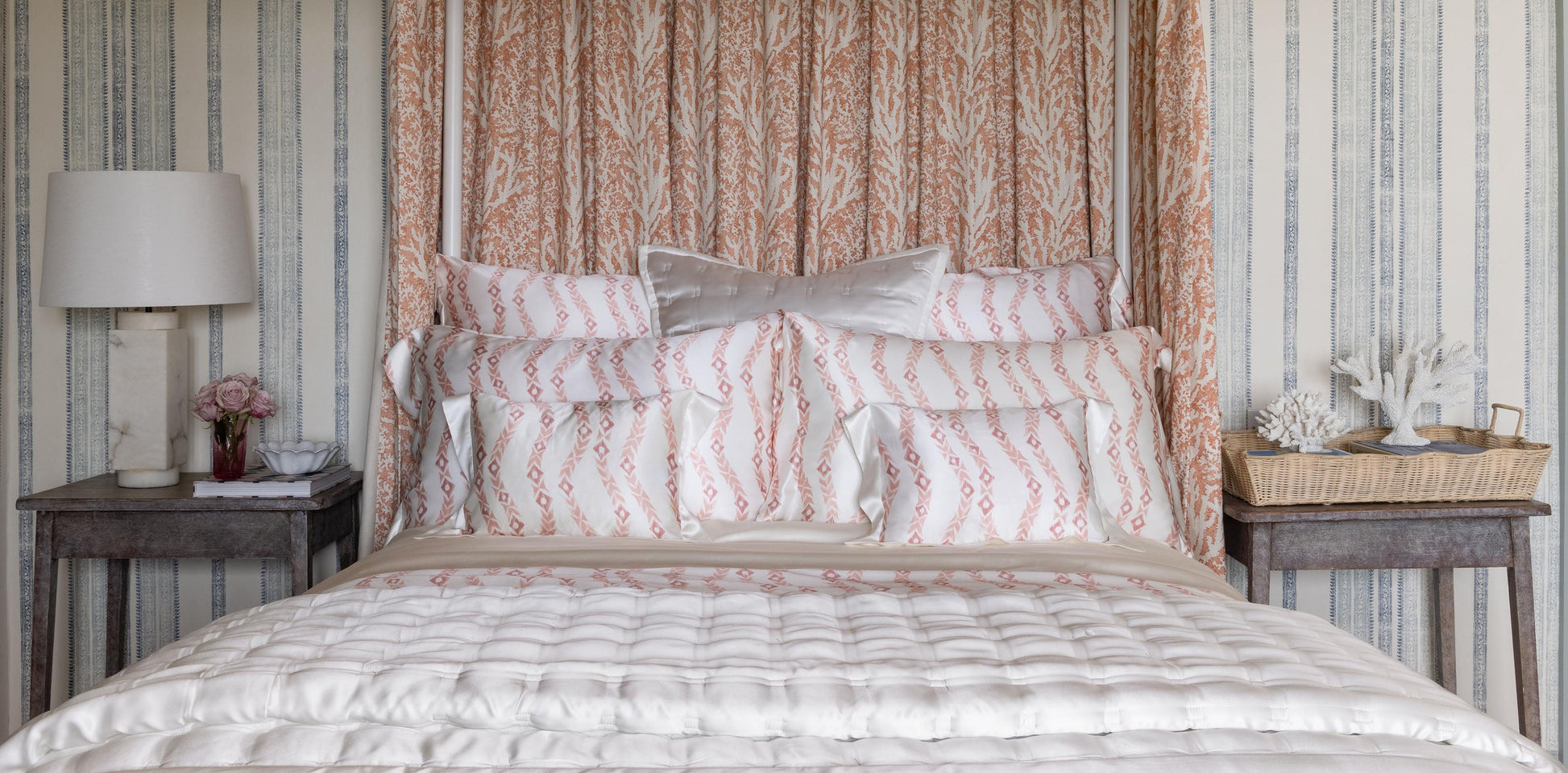 Ivory Windsor Silk Bedspread