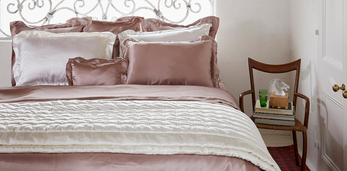 Ivory Windsor Silk Bedspread