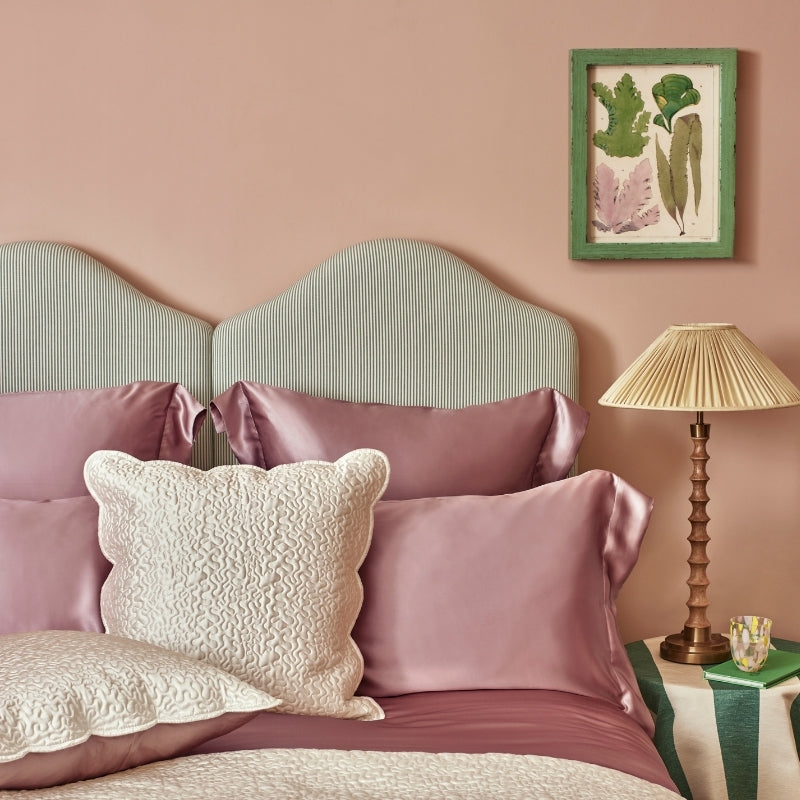 Vintage Pink Silk Flat Sheet