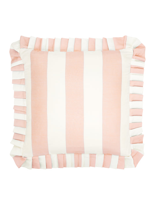 Cary Silk Square Cushion in Pink