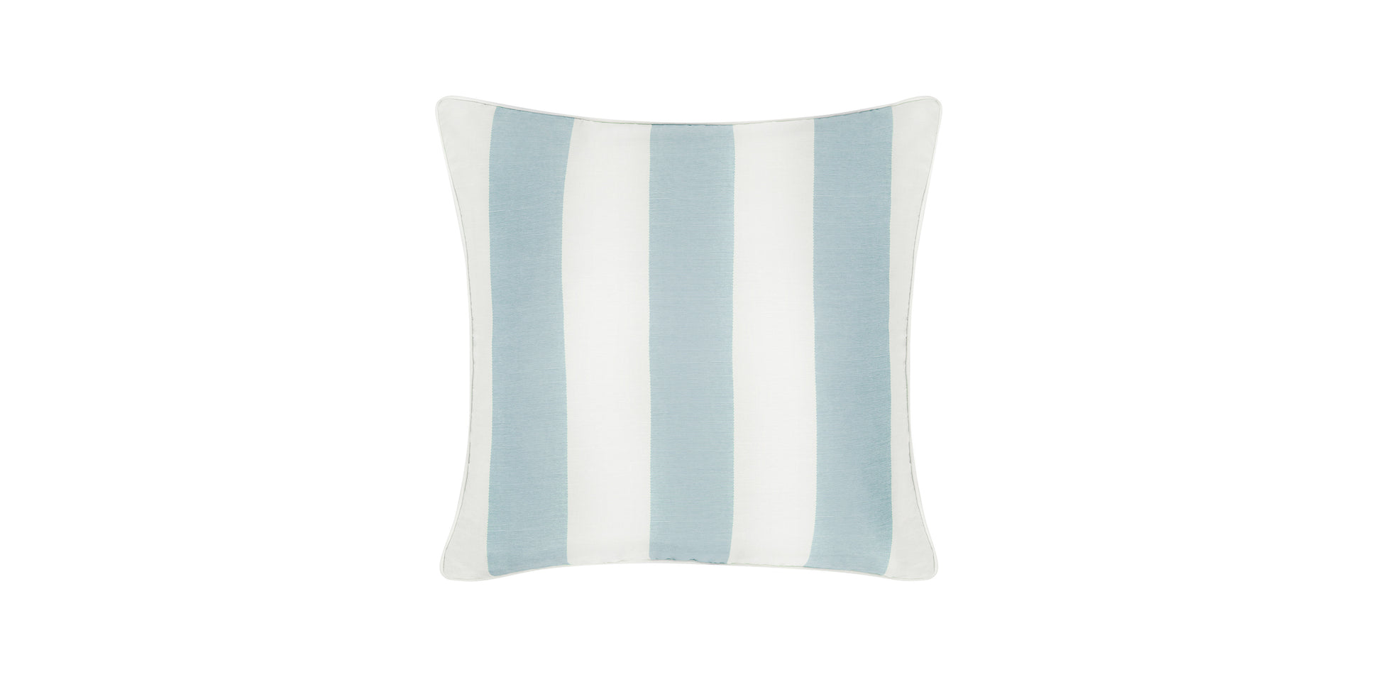 Blue Cary Silk Square Cushion with Piped Finish