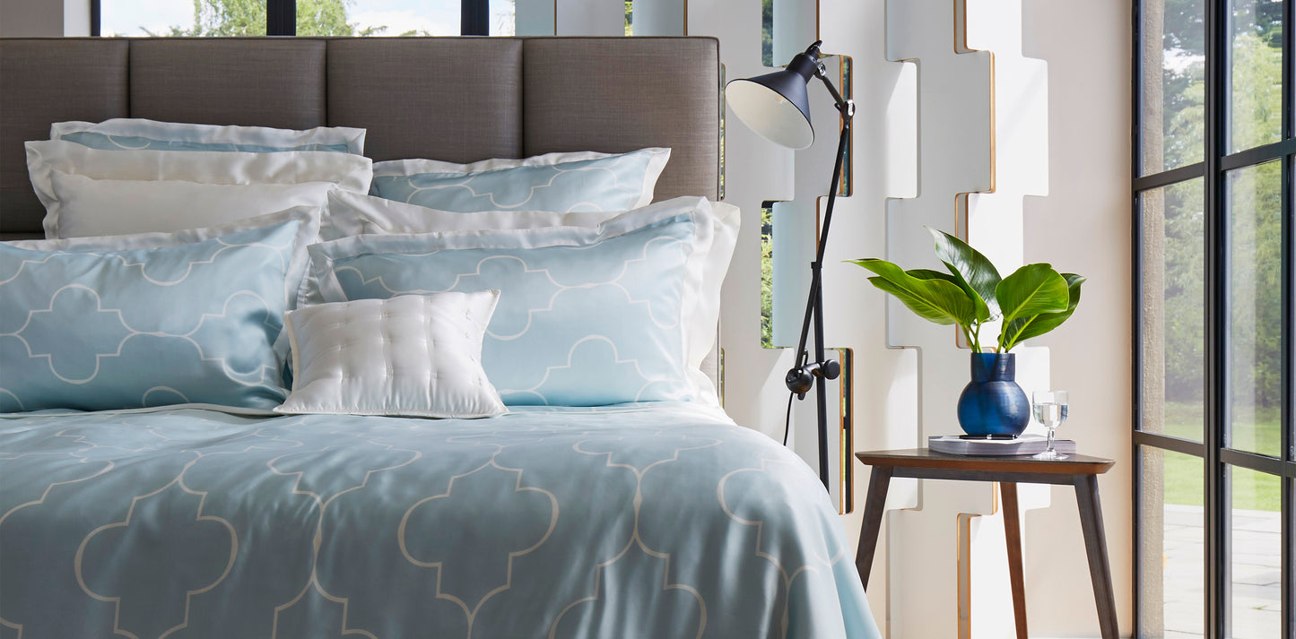 Silk flat sheet with Casablanca print