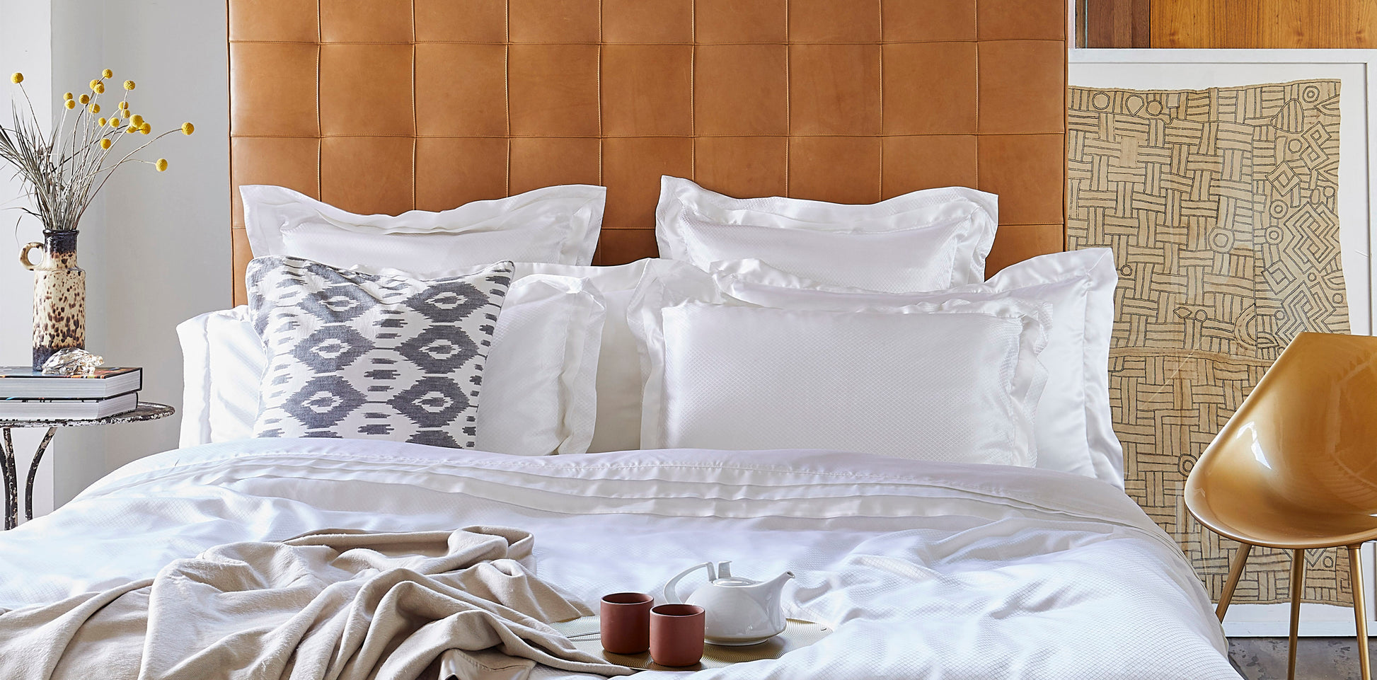 Ikat silk cushion cover