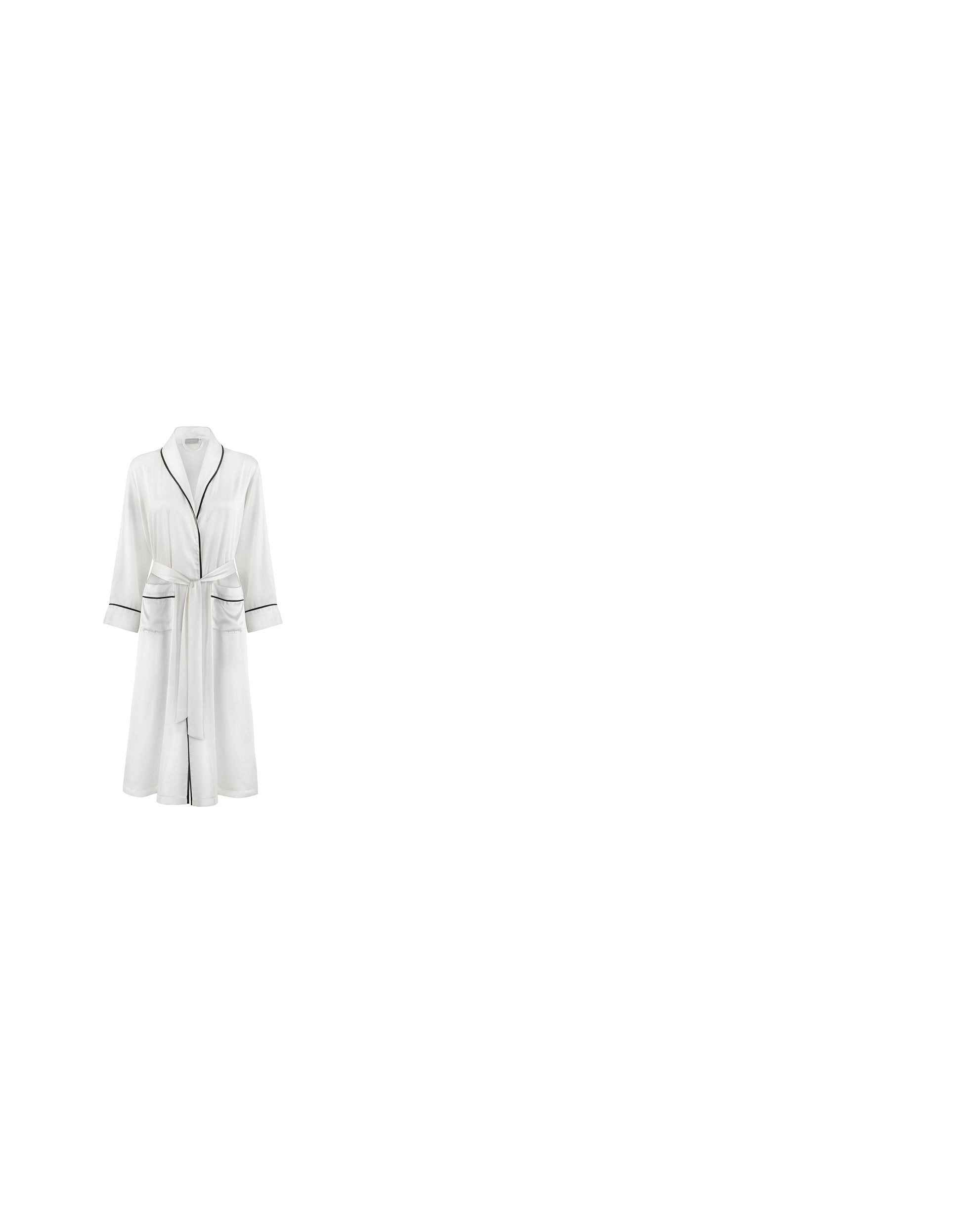 Women's Silk Robe in Ivory by Gingerlily Basics