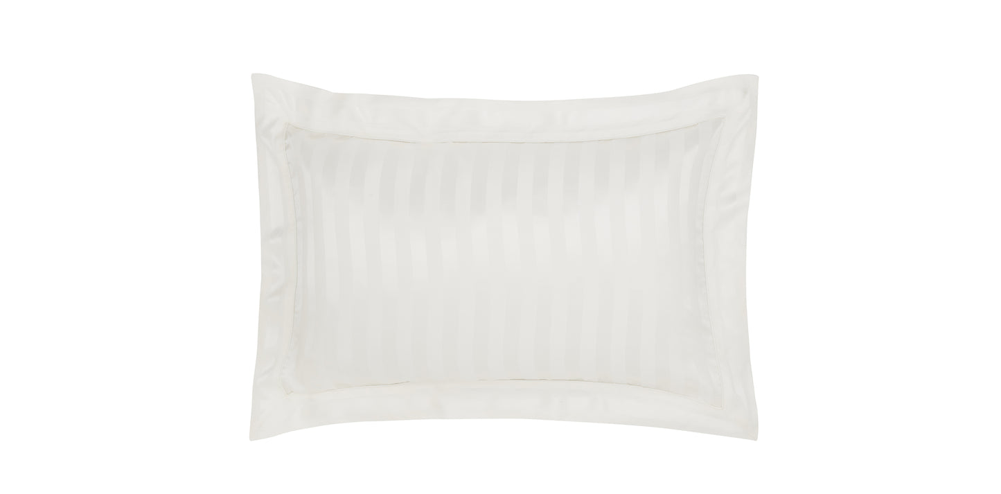 Ivory silk pillowcase with stripe design