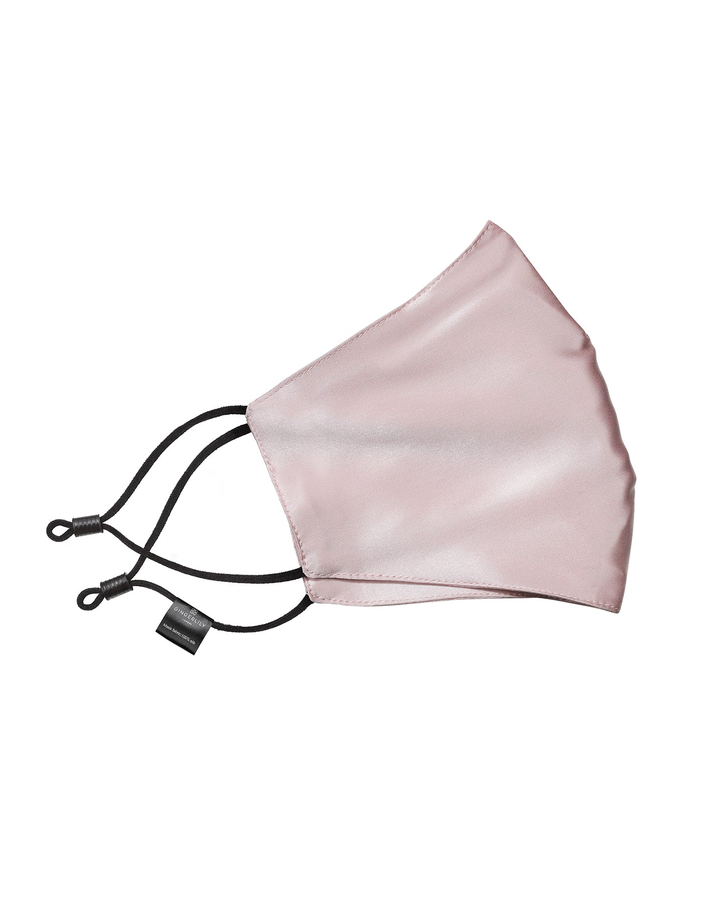 Silk face mask pink