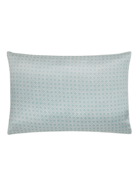 Rattan Blue Silk Piped Pillowcase