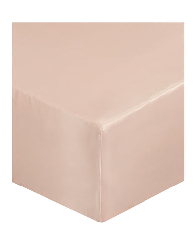 Rose Pink Silk Fitted Sheet Image