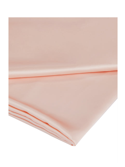 Rose Pink Silk Flat Sheet Bed Linen
