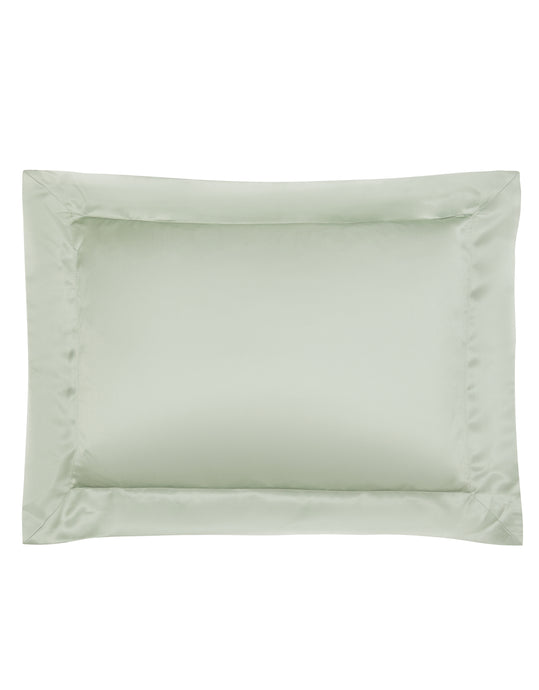 Sage colored silk pillowcase