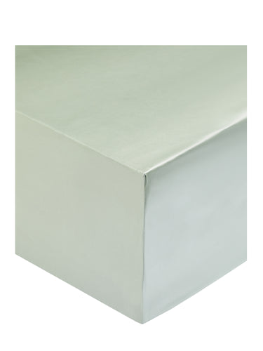 Silk fitted sheet in sage green color