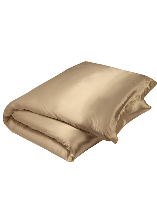 Silky soft sand-colored duvet cover