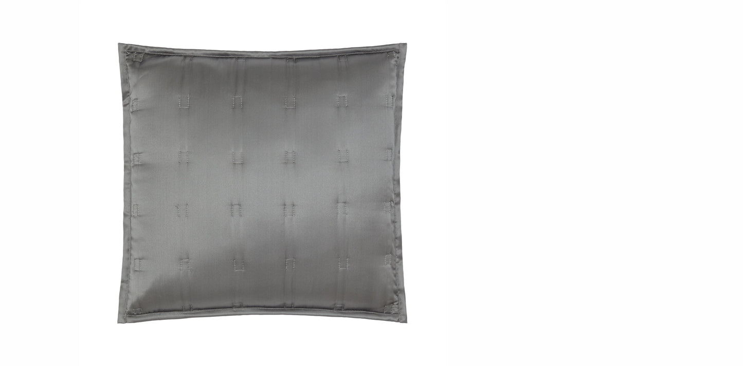 Charcoal coloured Windsor style cushion cover made from silk, on clearance
