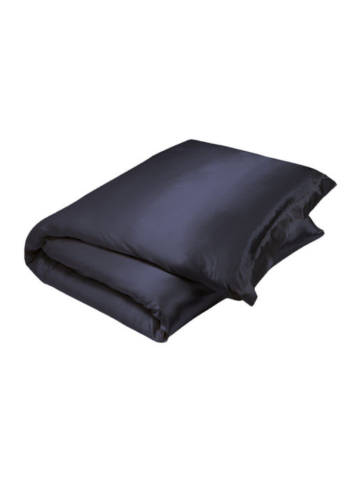 Charcoal colored silk duvet cover