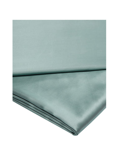 Teal silk flat bed sheet