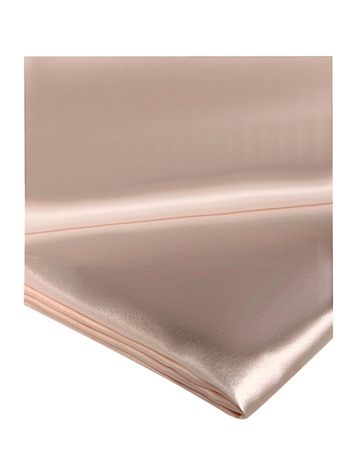 Silk blush flat sheet with elegant texture