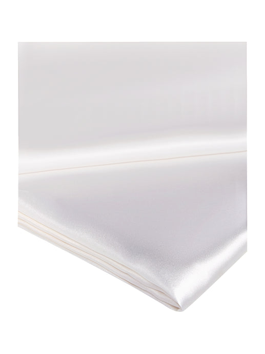 White Silk Flat Bed Sheet